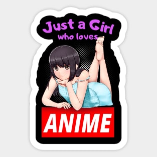 Just A Girl Who Loves Anime Kawaii Otaku Japan Sticker